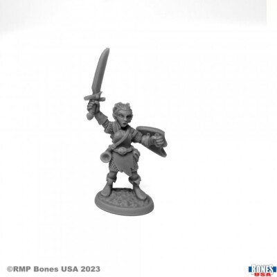 Elliwyn Heatherlark - Gnome Barbarian Miniature, 25mm Heroic Scale, Unpainted & Unassembled For Tabletop Gaming - View #5