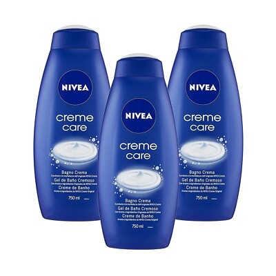 Nivea Creme Care Elements & Unique Scent of Nivea Cream 25.36 oz 750 Ml Pack 3
