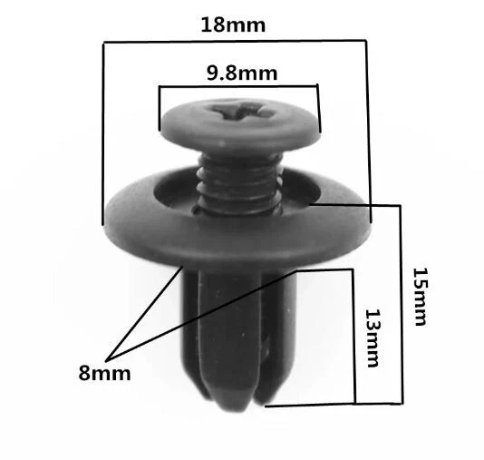 20 Clips Rivet de Fixation 8mm Pare-choc Pare-Boue Bmw Mini Cooper - Photo 2/4