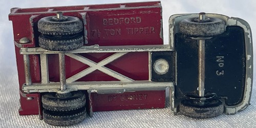 Vintage Matchbox (1-75) 3b Bedford Tipper Truck Maroon/Grey Black plastic wheels - Picture 8 of 8
