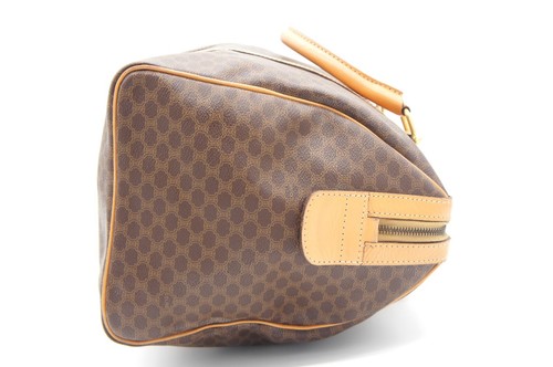 CELINE Paris Macadam Pattern PVC Leather Travel Bag Boston Bag Used France - Picture 7 of 24