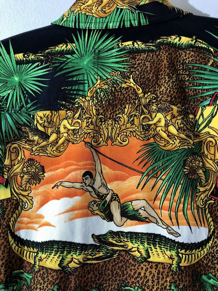 Rare🔥 Vintage Gianni Versace Tarzan All Over Print Cool Rare🔥 Vintage Gianni Versace Tarzan All Over Print Cool
