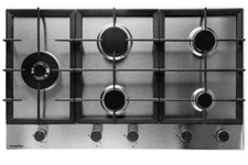 PremierTech Piano Cottura a Gas, 5 fuochi, 90 cm (86cm), Acciaio Inox, Supporti in Ghisa Professionali, Manopole in Alluminio, predisposto a Metano e Kit Ugelli GPL inclusi, PC905L - 4