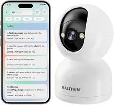 Security Camera Indoor 2K, Wifi Camera for Home Security with Smart AI Motion De