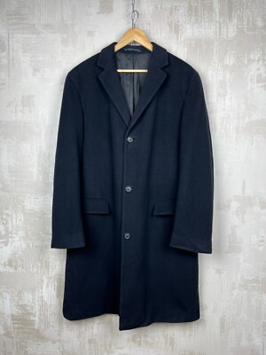 ジャケット・アウター 80s vintage HUGO BOSS wool cashmere coat Vintage 1980s Hugo Boss Overcoat Green Wool Cashmere Size XL