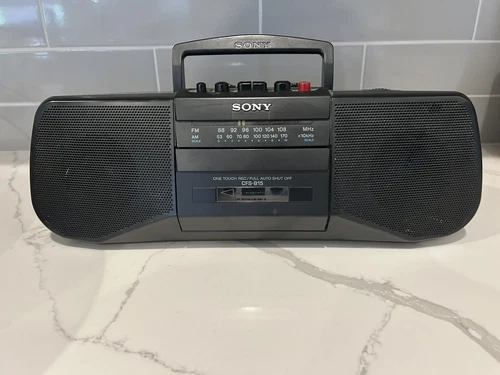 Sony CFS-B15 Portable AM/FM Radio Cassette-Corder Tape Boombox - FULLY TESTED