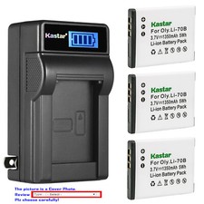 Kastar Battery LCD Wall Charger for Olympus Li-70B Olympus VG-145 VG-150 Camera
