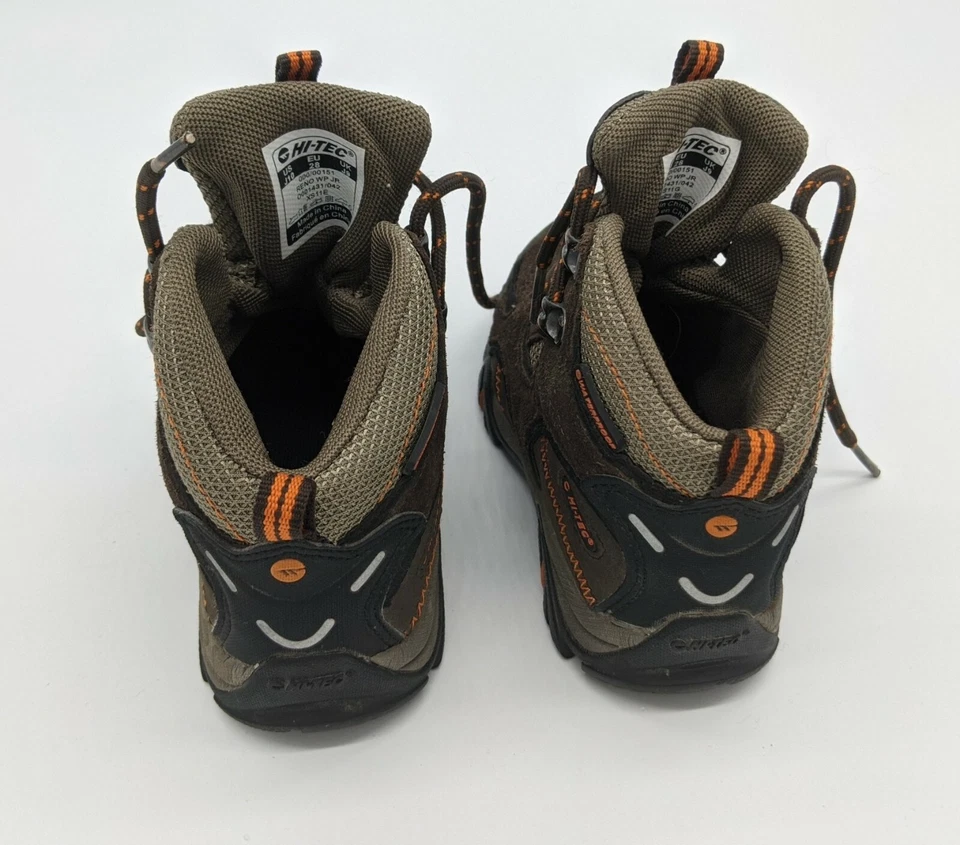 Туристические ботинки Hi-Tec Reno WP Jr коричневые желтовато-коричневые оранжевые размер J10 обувь США водонепроницаемые - Изображение 2 из 4