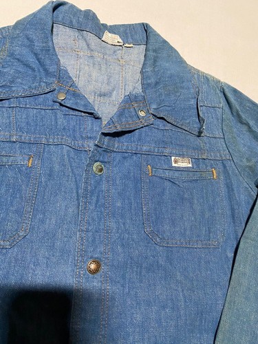 Vintage Montgomery Ward Shirt Boys Size 18 Denim Long Sleeve AM4 - Picture 3 of 9