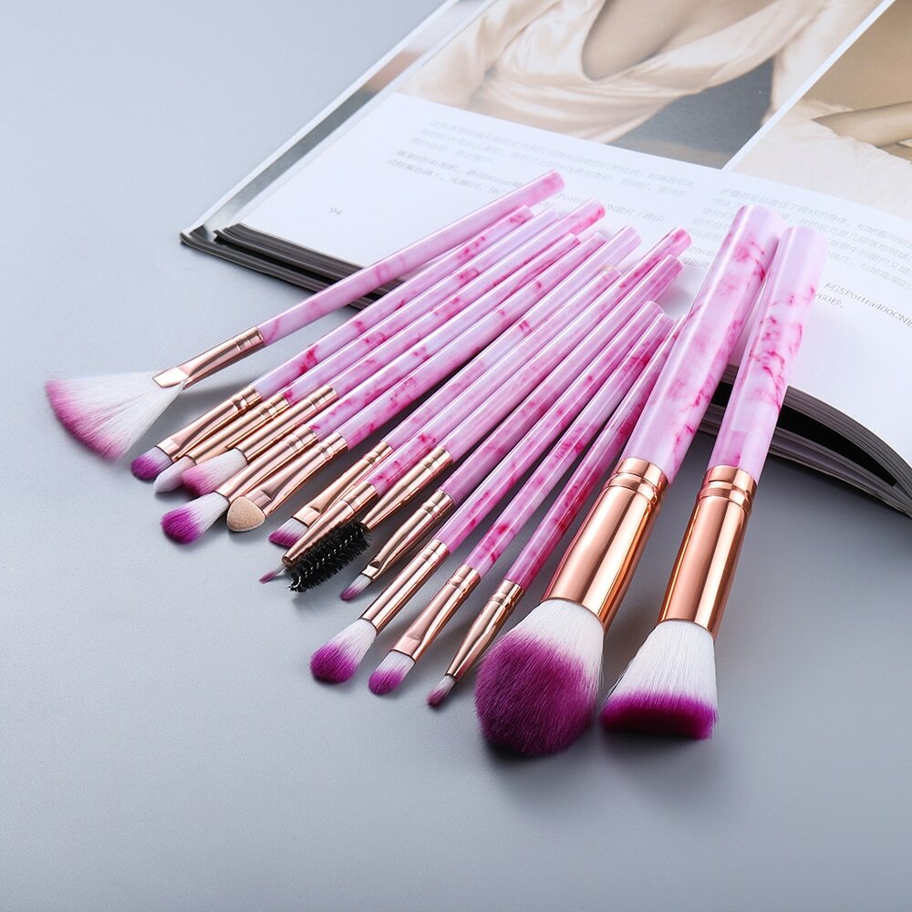 15Pcs Makeup Brushes Tool Set Cosmetic Powder Eye Shadow Foundation ...
