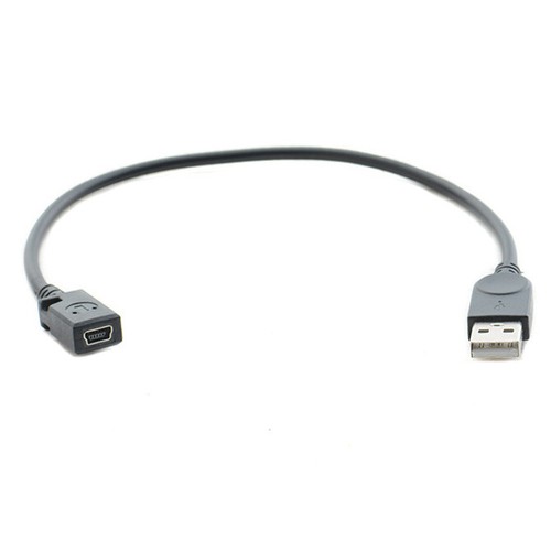 1 Ft USB 2.0 High Speed Type A Male to Mini B 5-pin Female Adapter Cable / Cord - Picture 2 of 2