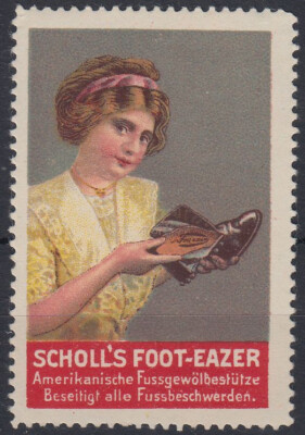Reklamemarke Scholl's Foot-Eazer Amerikanische Fussgewölbestütze [sz0979]