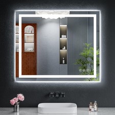 36"x30" LED Bathroom Mirror with Lights, Backlit Front Lit with CRI 90, Lig...