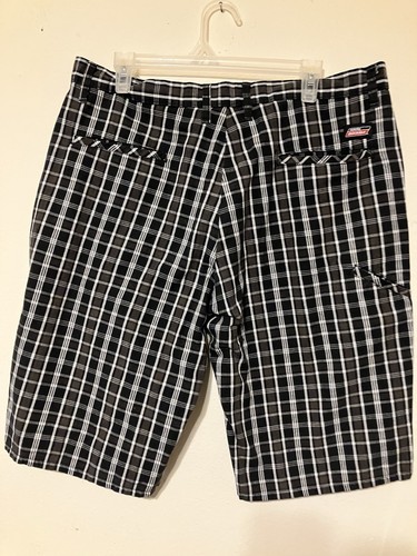 Dickies Shorts Herren Größe 36 Regular Fit weiß grau schwarz kariert Chino kariert - Bild 2 von 8