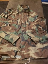 US Military M-65 Cold Weather Field Jacket Coat Woodland Camo Small Regular