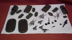 LOT OF ORIGINAL 1965 MARX INVASION DAY MINIATURE VEHICLES, HOWITZERS, & RAFTS