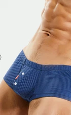 New Men's Sexy Deep Blue Boxer Brief w/Enhanced Contoured Pouch-Gay Interest