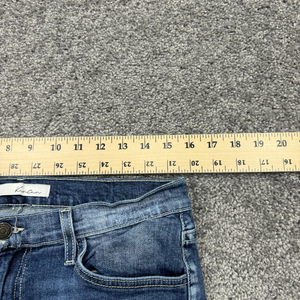 Pantalones de mezclilla KanCan para mujer 29 azules rectos elásticos lavado medio preppy informales Foto 3 de 4