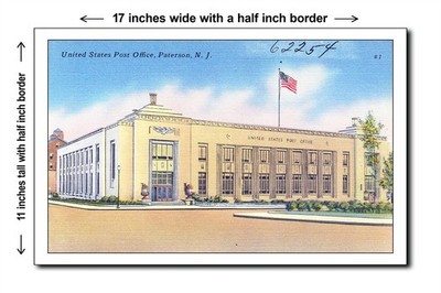New Jersey 1940s - United States Post Office, Paterson, N. J. - 11x17 Poster
