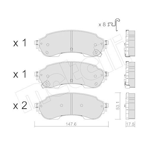 Plaquettes de frein Metelli 22-1375-0 pour restaurer le freinage des Ford Mondeo