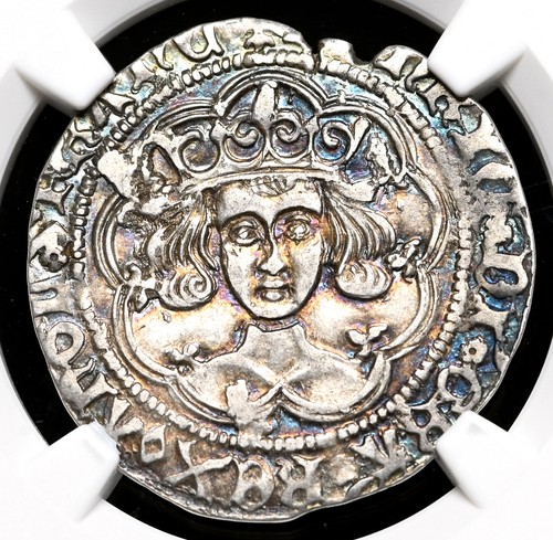 ENGLAND. Henry VI. 1422-1461. Silver Groat, S-1859, Calais, NGC AU53