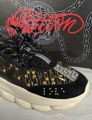 Authentic Versace Chain Reaction Sneakers Men Sz 43