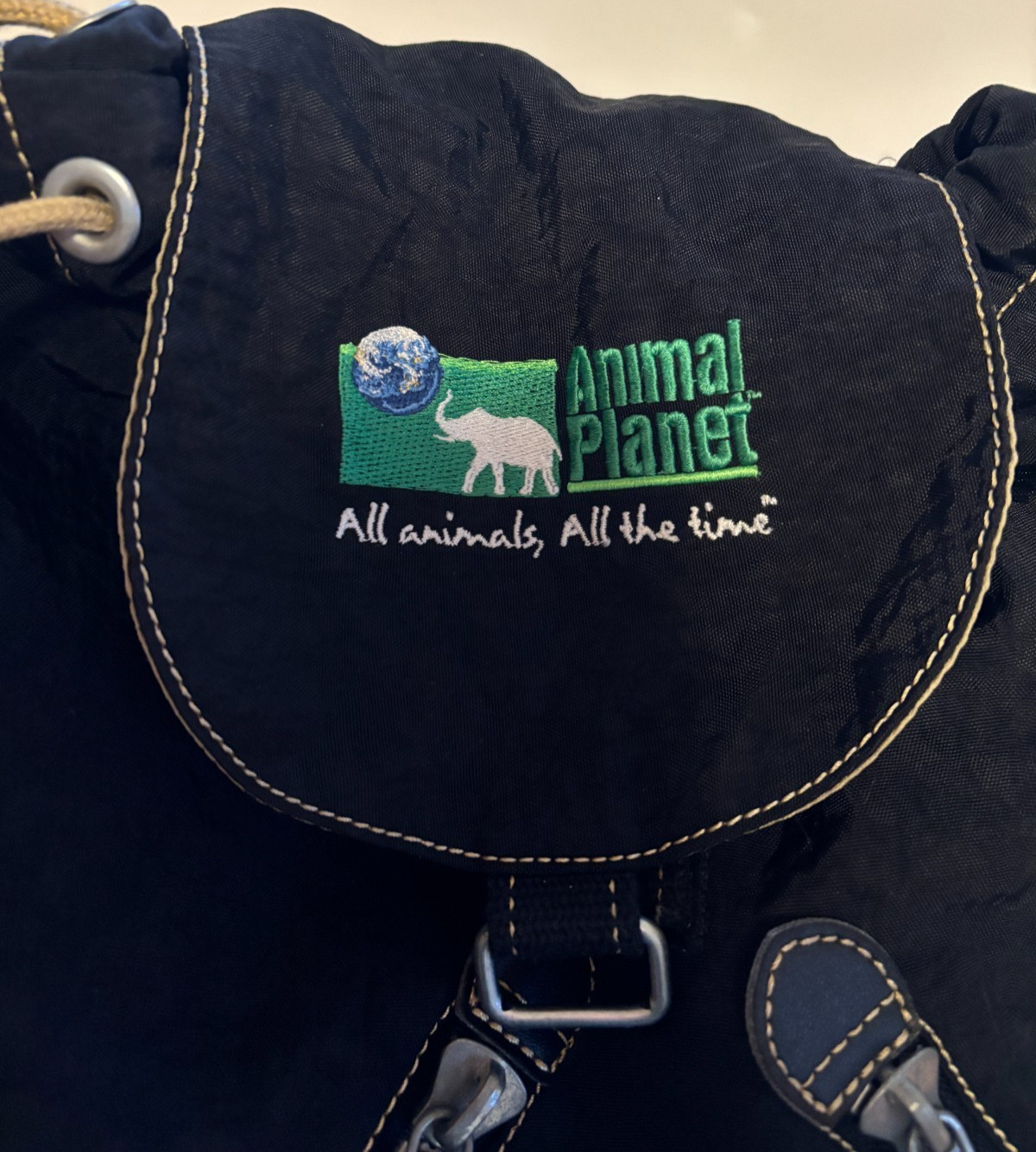 Kipling Drawstring Rucksack Black Backpack Animal… - image 3