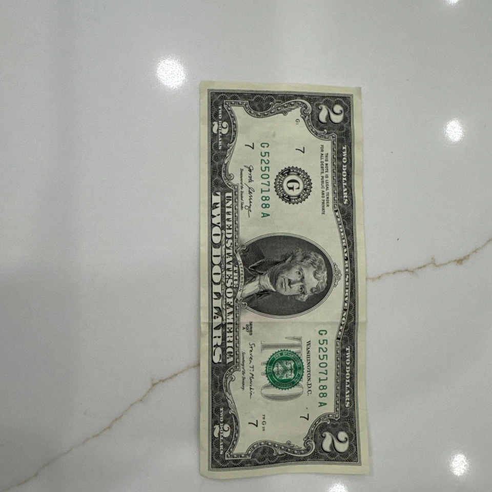 RARE 1776 2 DOLLAR BILL L 2003 SERIES - Image 3 of 4