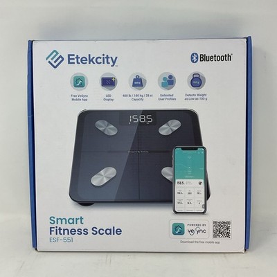 Etekcity ESF-551 Smart Fitness Body Weight Scale Black Large LED Display