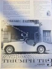 Magazine Advertisement 1957 Triumph Tr3 Get A Thrill On The Turn