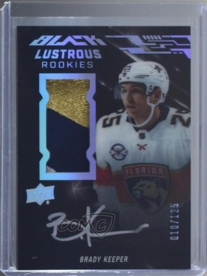 2019-20 SPx UD Black Lustrous Rookie 10/125 Tier 1 Brady Keeper Patch Auto 08b5