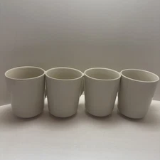 Real Simple Vitrified Commercial Grade Mug /Cup 16 oz Cream Color Set Of 4