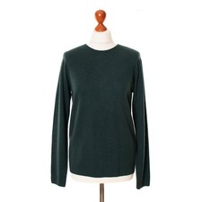 Ladies UNIQLO green 100% cashmere jumper size M 13543