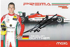 Maximilian Günther , F3, karta Ag, oryginalnie podpisana, os. zbierane
