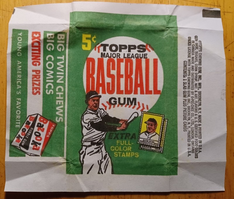 1962 BASEBALL 5c wrapper - awesome REPRINT