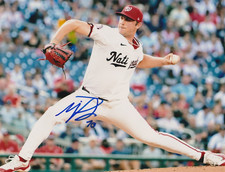 MITCHELL PARKER WASHINGTON NATIONALS  ACTION SIGNED 8x10