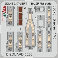 Eduard Accessories 3DL48247 - 1:48 B-26F Marauder Cockpit & Nose Space Icm - Neu