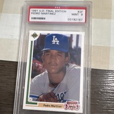 1991 Upper Deck Final Edition Pedro Martinez #2F Rookie PSA 9 Dodgers MLB