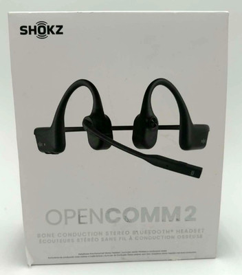 Shokz Opencomm 2 Headphones - Black - Noise Canceling Mic Mute Button