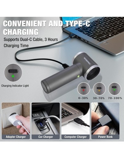 2 in 1 Compressed Air Duster and Handheld Vacuum Cleaner, Cordless 4 Gear - Bild 6 von 8