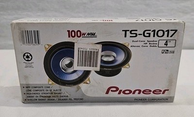 Pioneer TS-G1017 Dual Cone 100W Max 4'' 2-Way Coaxial Car Audio Speakers NIB