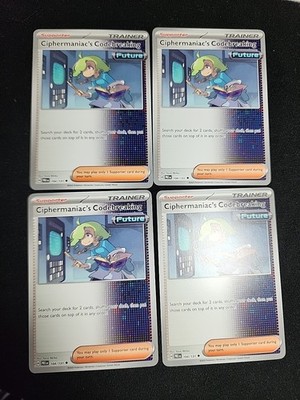 4x Ciphermaniac's Codebreaking 104/131 Prismatic Evolutions Pokemon TCG Playset