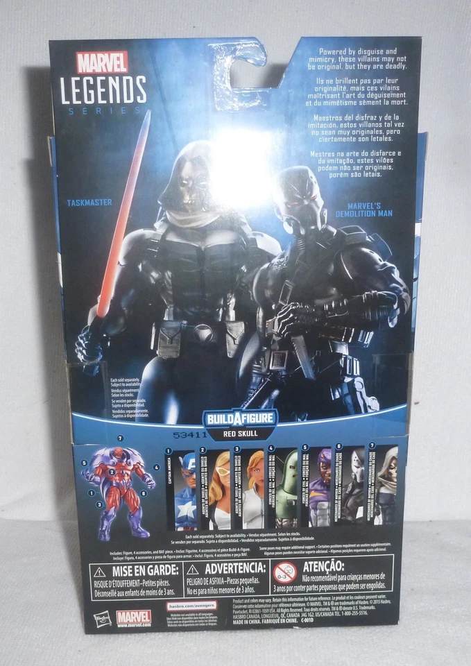 Figura Marvel Legends 6" Mercenarios del Cayo Taskmaster Calavera Roja BAF MIP Foto 4 de 4