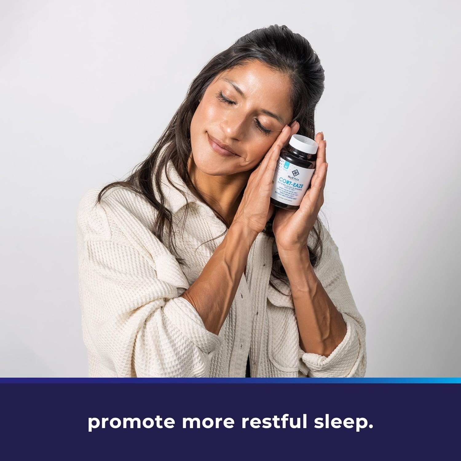 NuEthix Cort-Eaze Cortisol Supplement with Ashwagandha & Rhodiola, 60 Caps     A