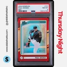 2024 PANINI DONRUSS #131 PAUL SKENES RED RATED PROSPECT /275 PSA 8