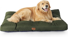 Bedsure Washable Dog Bed with Oxford Cover for Dogs, 120x90x10cm Green