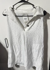 Women’s Medium J Valdi Swimsuit Cover Up White NWT