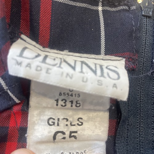 Dennis Uniform Girl's Hamilton Plaid Jumper #013180 SIZE-G5 Red Blue Dress FLAW - Picture 11 of 13