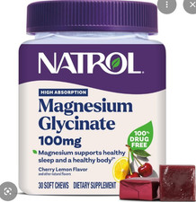 Natrol Magnesium Glycinate Soft Chews Cherry ...