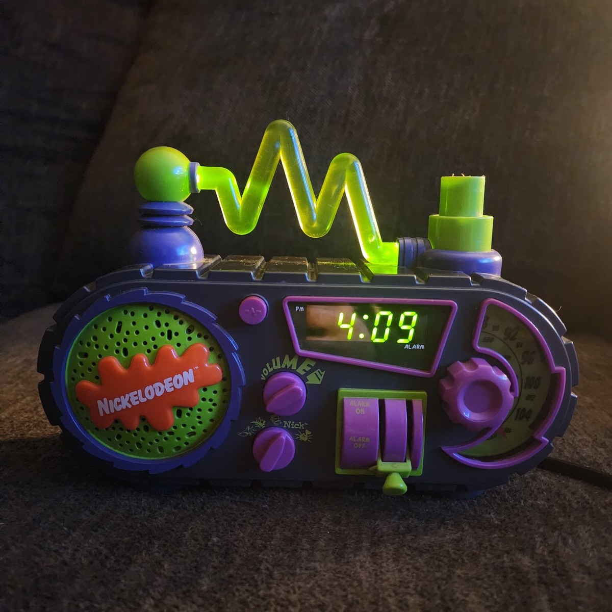 Rare VTG 1995 Nickelodeon Time Blaster Alarm Clock Am/fm Radio